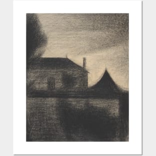 House at Dusk (La Cite) by Georges-Pierre Seurat Posters and Art